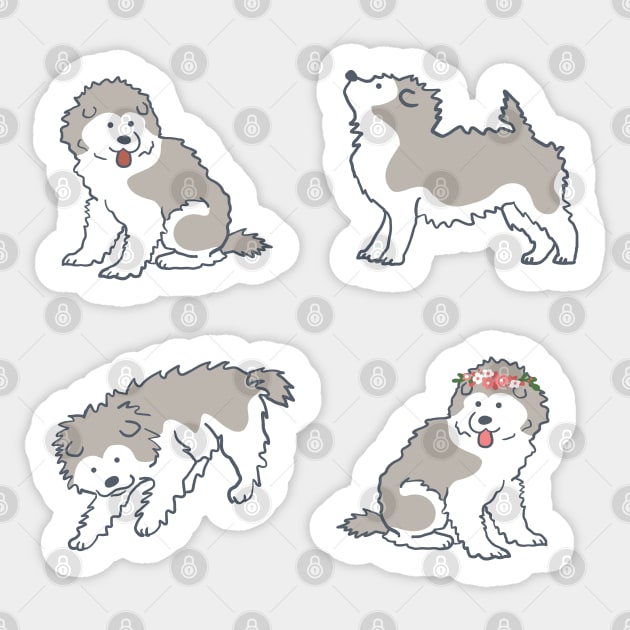 Alaskan Malamute Puppies Sticker by Wlaurence